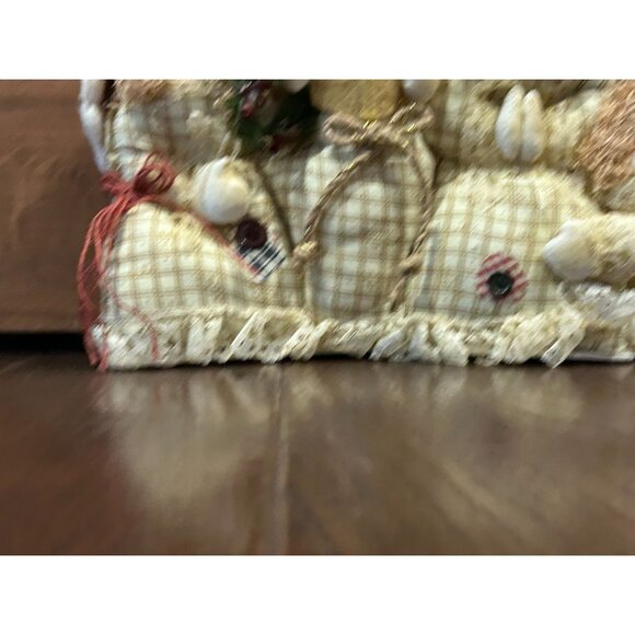 Vintage Quilted Whimsical Angel Cluster Door Stop Decor Christmas Religious - Picture 6 of 10